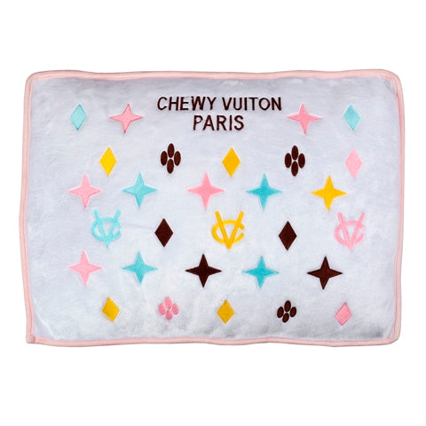 White Chewy Vuiton Bed by Haute Diggity Dog