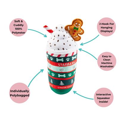 Starbarks Ginger Bark Latte Christmas Dog Toy by Haute Diggity Dog