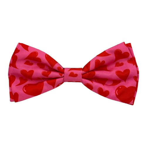 Huxley & Kent Bow Tie for Pets | Kisses (Small) | Valentine's Day Pet Bow Tie Collar Attachment | Fun Bow Ties for Dogs & Cats | Cute, Comfortable, and Durable