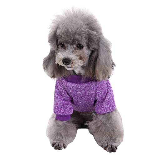 Jecikelon Dog Clothes Dogs Sweater Soft Puppies Clothing Winter Puppy Sweaters Warm Outfit for Dogs Small XXS XS Cat Apparel (Khaki, S)