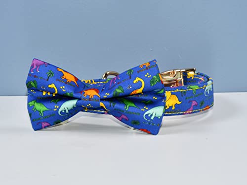 Stud Muffin Dog Bow Tie Dog Collar Accessory, Detachable Bowtie, Adjustable Collar for Small Medium Large Dogs