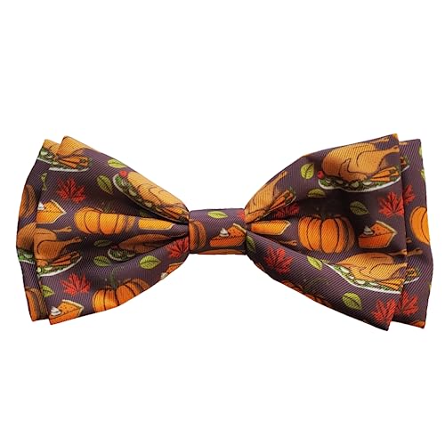 Huxley & Kent Bow Tie for Pets | Fall Check (Extra-Large) | Bow Tie Collar Attachment | Fun Bow Ties for Dogs & Cats | Cute, Comfortable, and Durable | H&K Bow Tie