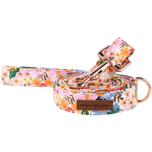 Unique style paws Cartoon Dog Collar with Bow Spring Summer Collar with Flower for Small Medium Large Boys Girls Dogs