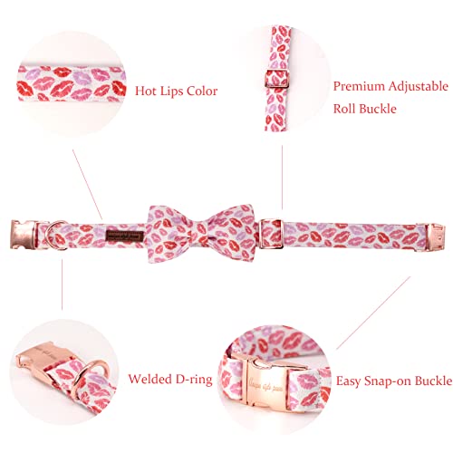 Unique Style Paws Cotton Dog Collar with Bow Halloween Pumpkin Plaid Dog Collar with Bow Tie for Small Medium Large Dogs Pets Gifts