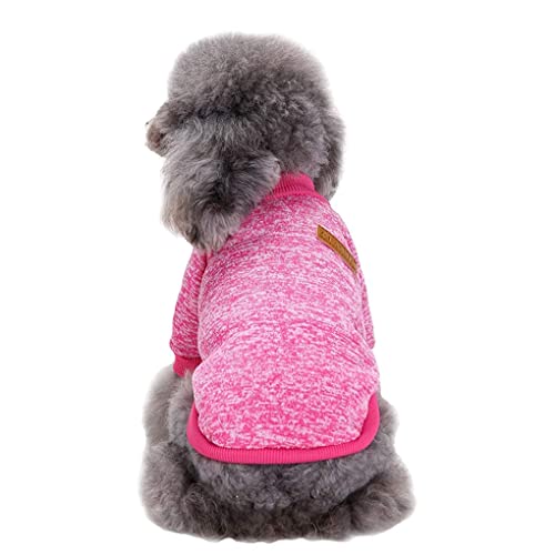 Jecikelon Dog Clothes Dogs Sweater Soft Puppies Clothing Winter Puppy Sweaters Warm Outfit for Dogs Small XXS XS Cat Apparel (Khaki, S)