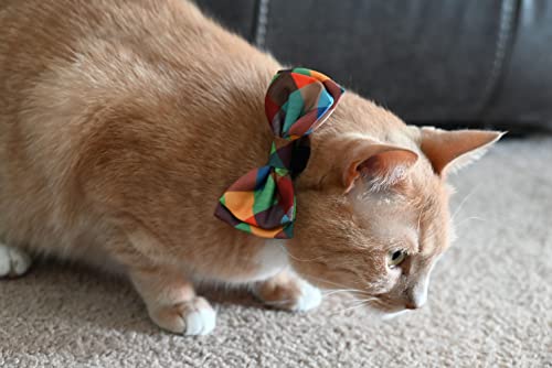 Huxley & Kent Bow Tie for Pets | Fall Check (Extra-Large) | Bow Tie Collar Attachment | Fun Bow Ties for Dogs & Cats | Cute, Comfortable, and Durable | H&K Bow Tie