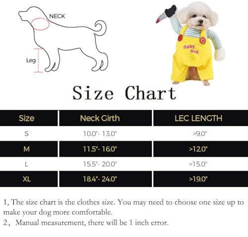 NACOCO Dog Halloween Scissors Style Doll Costume Pet Christmas Cosplay Adjustable Doll Funny Special Clothes Puppy Party Clothes for Small Dogs Cats (Small)