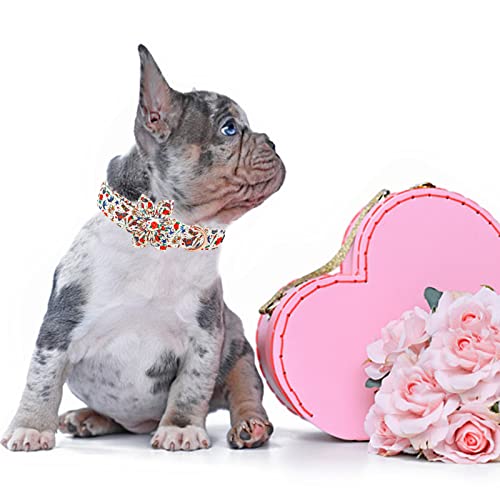 Elegant little tail Sunflower Girl Dog Collar for Female Dogs, Pet Collar Adjustable Dog Collars with Flower Gift for Medium Dogs