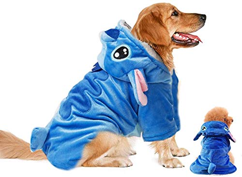 Dog Hoodie, Dog Halloween Costume Xmas Pajamas Outfit, Pet Coat Cartoon Costumes for Small Medium Large Dogs and Cats for Halloween Christmas and Winter -M