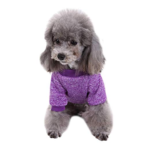 Jecikelon Dog Clothes Dogs Sweater Soft Puppies Clothing Winter Puppy Sweaters Warm Outfit for Dogs Small XXS XS Cat Apparel (Khaki, S)