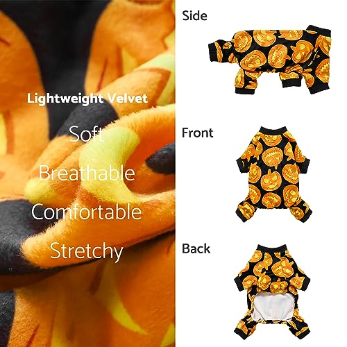 Fitwarm Funny Duck Dog Pajamas, Dog Winter Clothes for Small Dogs Girl, Lightweight Velvet Pet Jumpsuit, Cat Onesie, Yellow, Medium