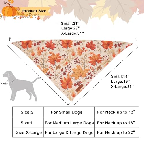 ADOGGYGO Halloween Dog Bandana, Halloween Pumpkin Ghost Dog Scarf, Premium Durable Fabric, Adjustable Fit Female Dog Halloween Bandanas for Medium Large Dogs Pets (Large, Halloween)