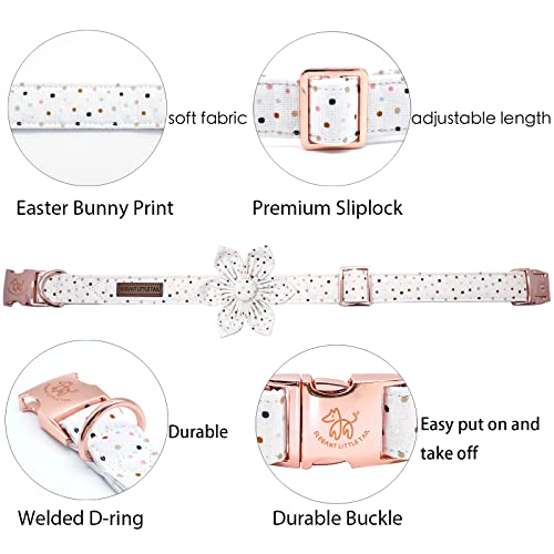 Elegant little tail Sunflower Girl Dog Collar for Female Dogs, Pet Collar Adjustable Dog Collars with Flower Gift for Medium Dogs