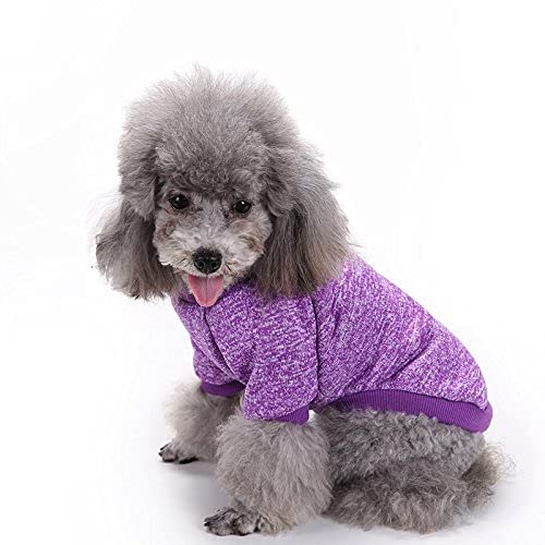 Jecikelon Dog Clothes Dogs Sweater Soft Puppies Clothing Winter Puppy Sweaters Warm Outfit for Dogs Small XXS XS Cat Apparel (Khaki, S)