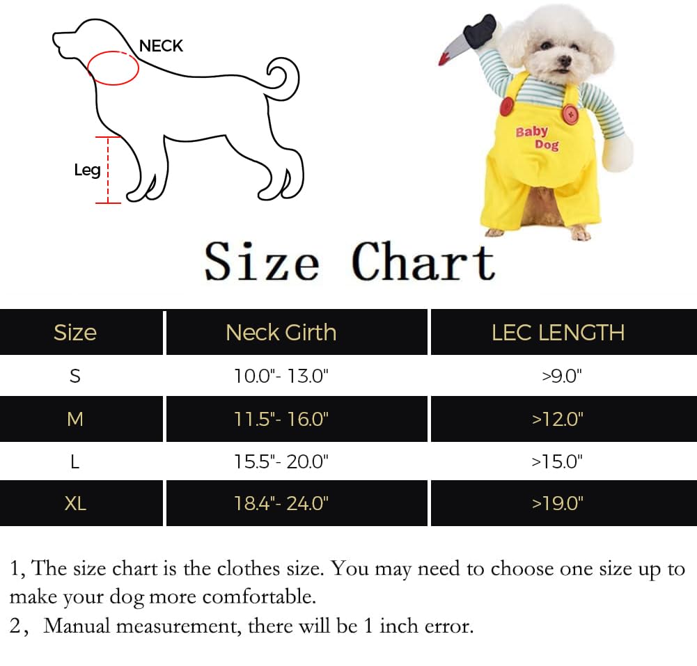 NACOCO Dog Halloween Scissors Style Doll Costume Pet Christmas Cosplay Adjustable Doll Funny Special Clothes Puppy Party Clothes for Small Dogs Cats (Small)