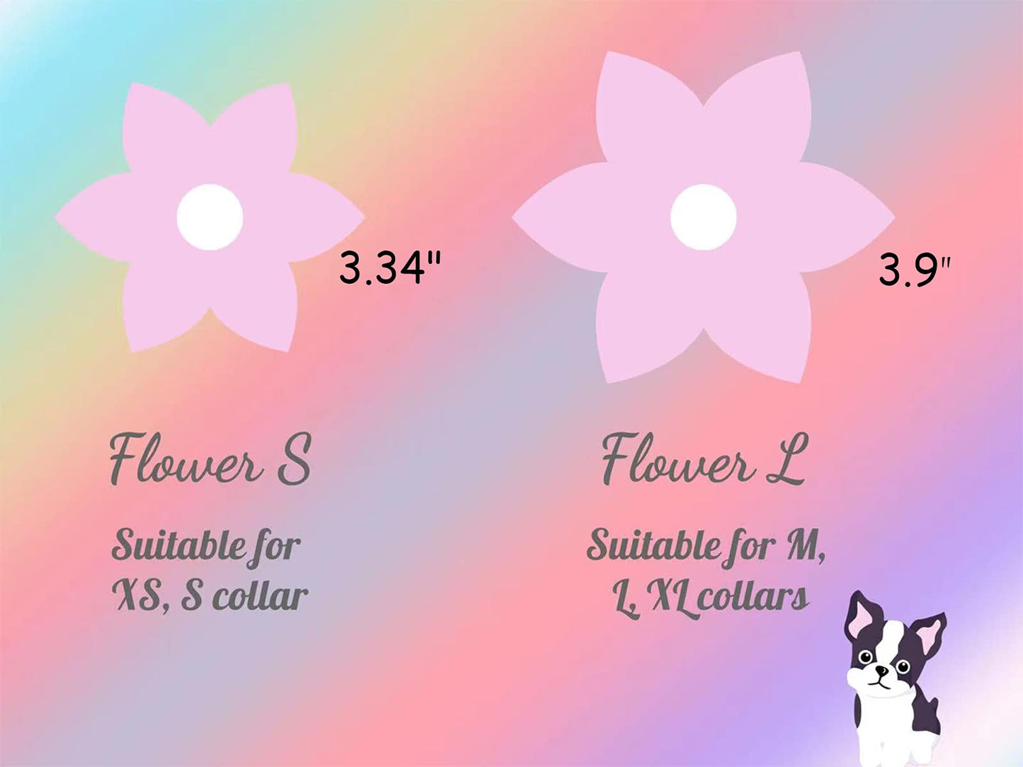 Elegant little tail Sunflower Girl Dog Collar for Female Dogs, Pet Collar Adjustable Dog Collars with Flower Gift for Medium Dogs