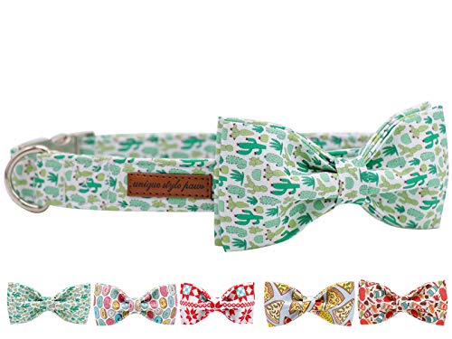 Unique Style Paws Cotton Dog Collar with Bow Halloween Pumpkin Plaid Dog Collar with Bow Tie for Small Medium Large Dogs Pets Gifts