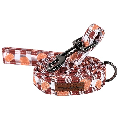 Unique Style Paws Cotton Dog Collar with Bow Halloween Pumpkin Plaid Dog Collar with Bow Tie for Small Medium Large Dogs Pets Gifts