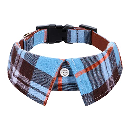 Faleela Soft &Comfy Bowtie Dog Collar,Detachable and Adjustable Bow Tie Collar,for Small Medium Large Pet (S, Blue)