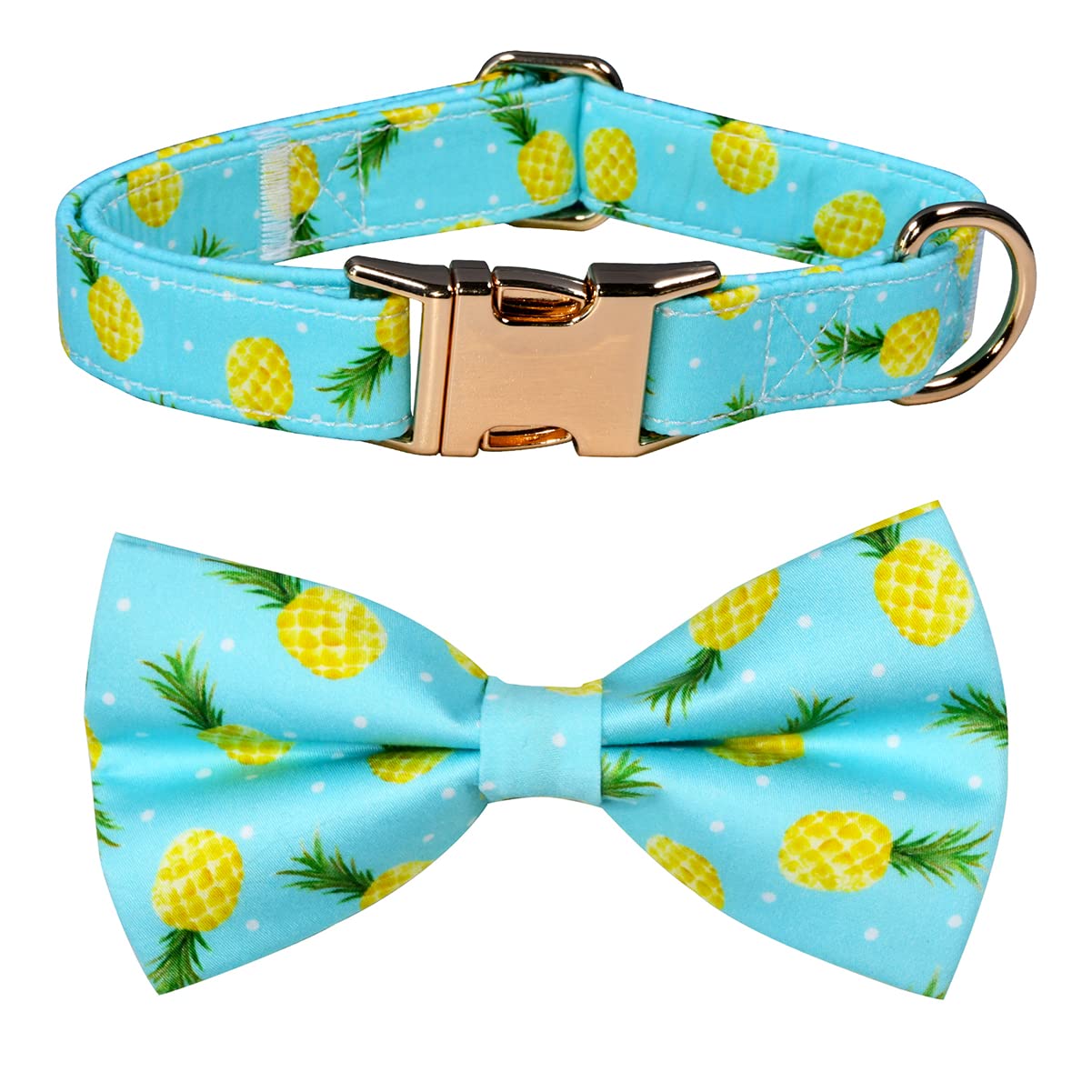 Stud Muffin Dog Bow Tie Dog Collar Accessory, Detachable Bowtie, Adjustable Collar for Small Medium Large Dogs