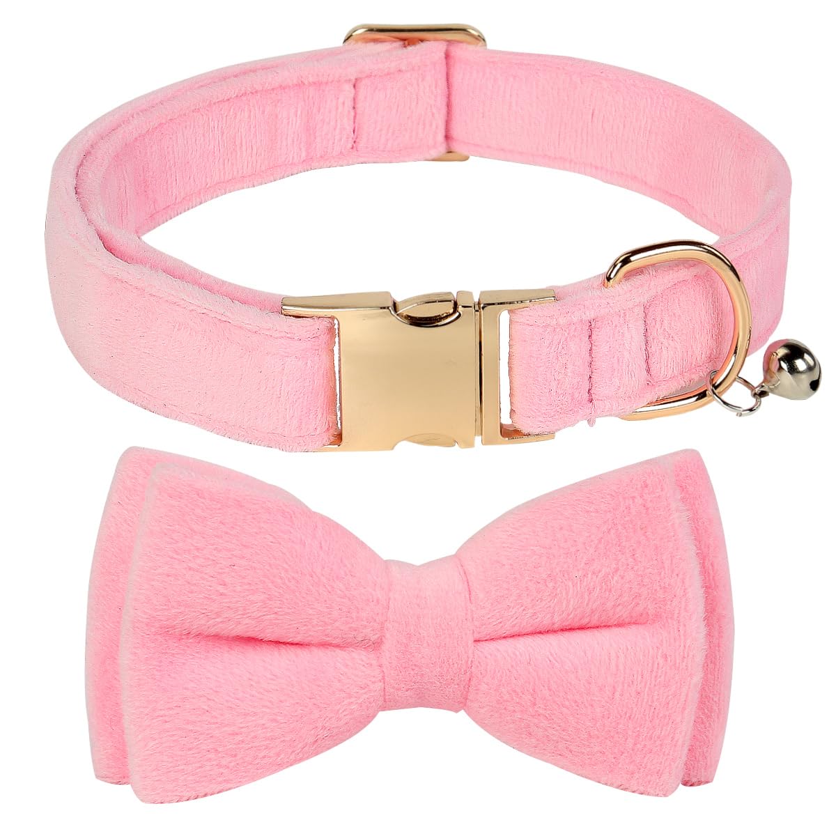 Dog Bowtie Collars, Cute Soft Dog Collar with Bow Tie, Safety Metal Buckle, Adjustable Collars for Boy and Girl Dogs Pets.