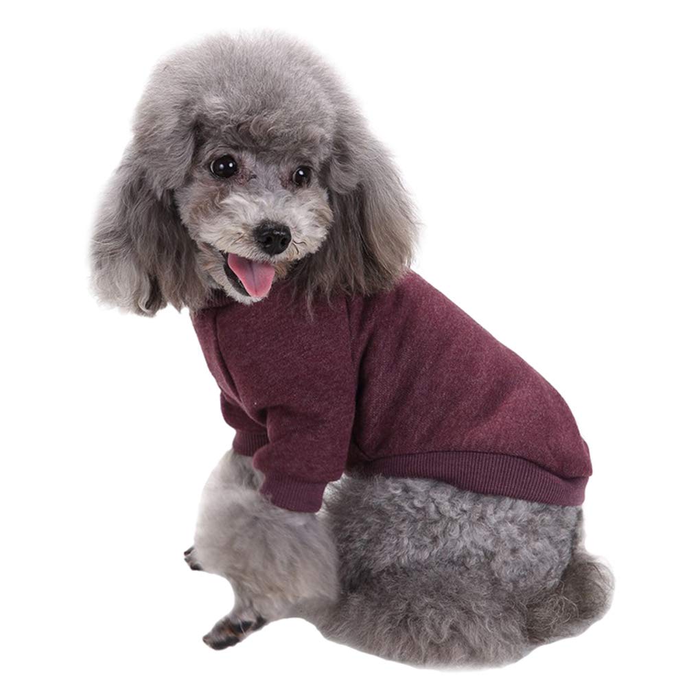 Jecikelon Dog Clothes Dogs Sweater Soft Puppies Clothing Winter Puppy Sweaters Warm Outfit for Dogs Small XXS XS Cat Apparel (Khaki, S)