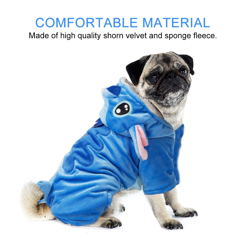 Dog Hoodie, Dog Halloween Costume Xmas Pajamas Outfit, Pet Coat Cartoon Costumes for Small Medium Large Dogs and Cats for Halloween Christmas and Winter -M