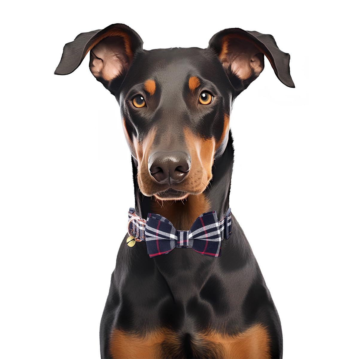 Yizepet Dog Collar with Bow Tie- Adjustable pet Collar for Dogs with Plastic Buckle Collar, Stylish Pattern for Small Medium or Large Boy and Girl Dog and Cat