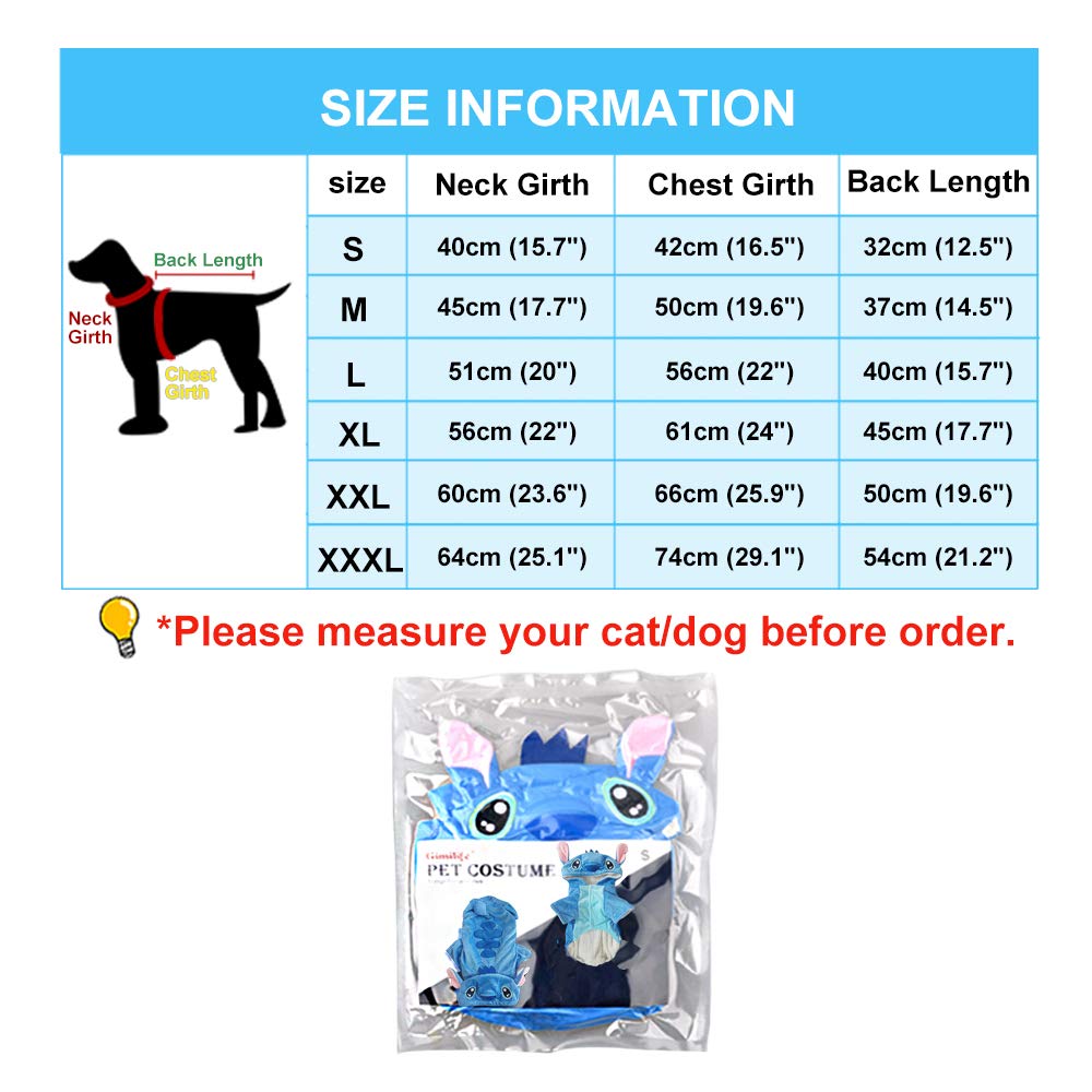 Dog Hoodie, Dog Halloween Costume Xmas Pajamas Outfit, Pet Coat Cartoon Costumes for Small Medium Large Dogs and Cats for Halloween Christmas and Winter -M