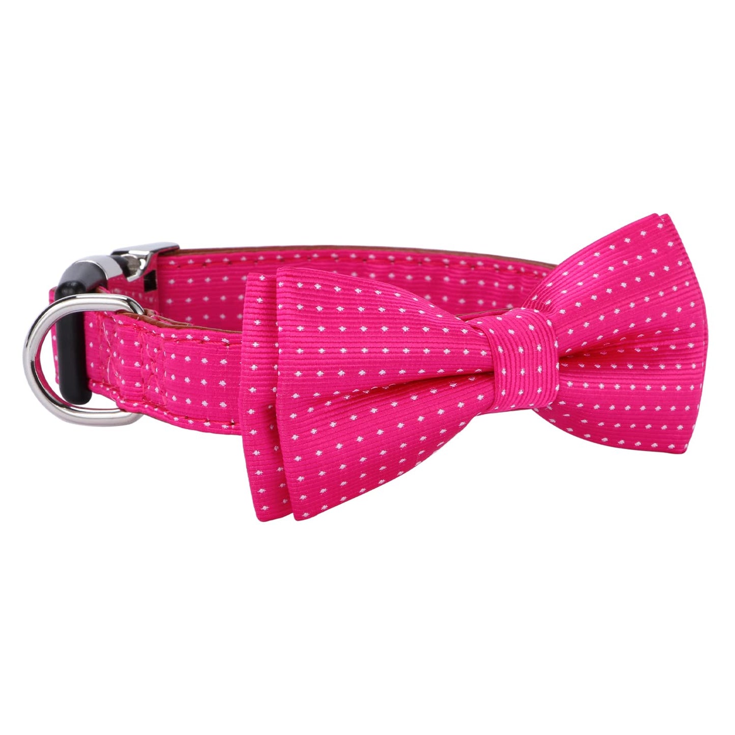 Rhea Rose Dog Collar with Bow Tie for Girl or Boy Gift Soft Durable Bowtie Paisley Small