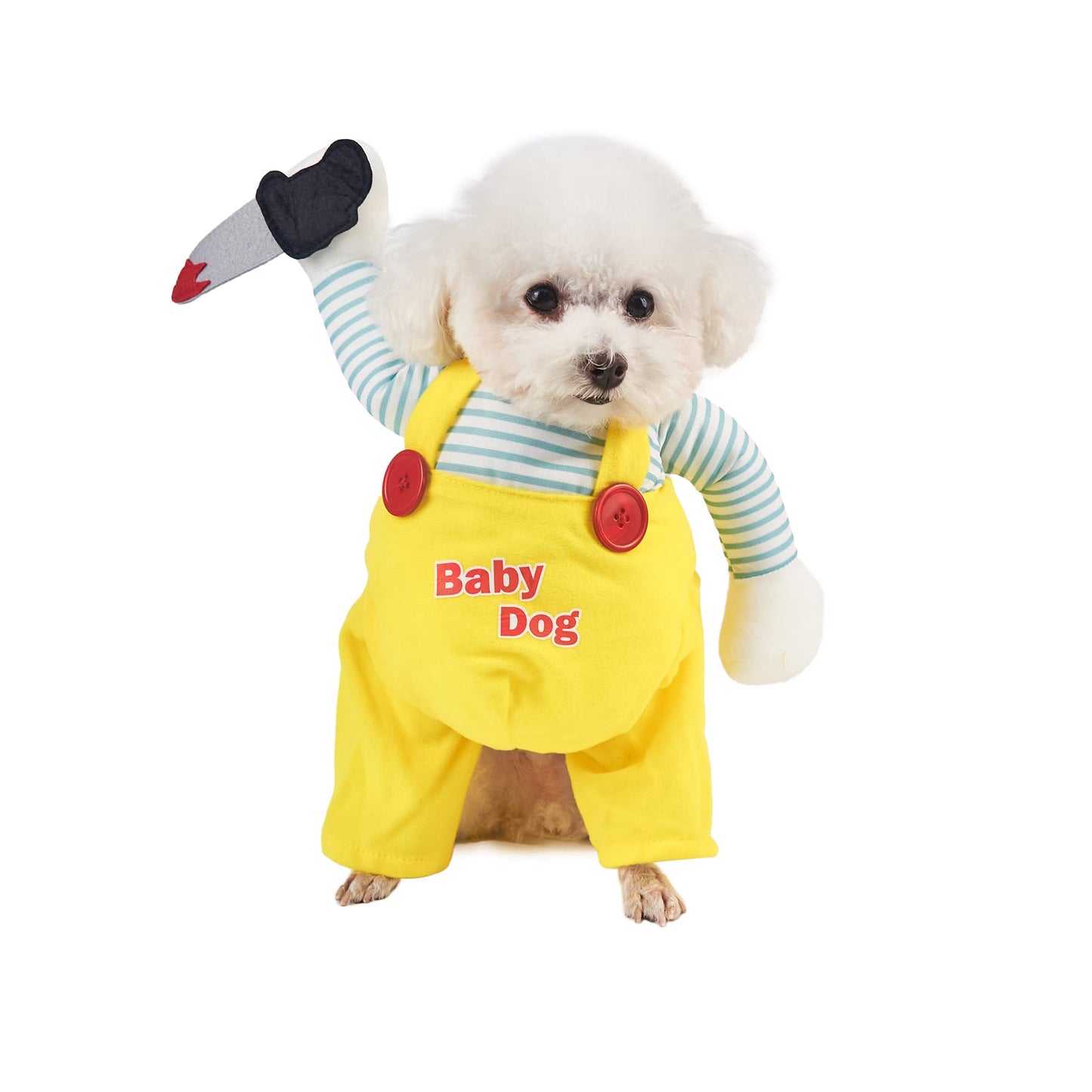 NACOCO Dog Halloween Scissors Style Doll Costume Pet Christmas Cosplay Adjustable Doll Funny Special Clothes Puppy Party Clothes for Small Dogs Cats (Small)