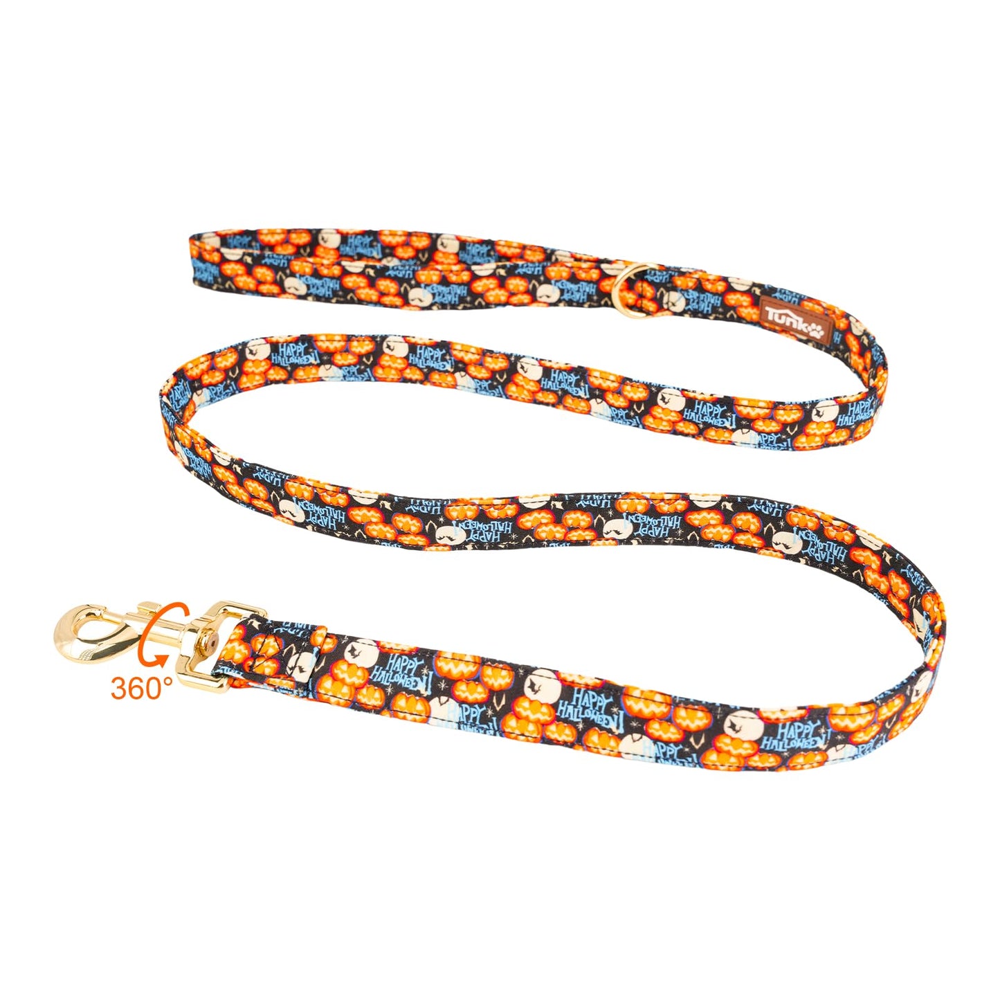 Tunkoo Happy Halloween Dog Collar with Pumpkin - Durable, Adjustable, and Stylish Pet Collar Available in Small, Medium, Large S