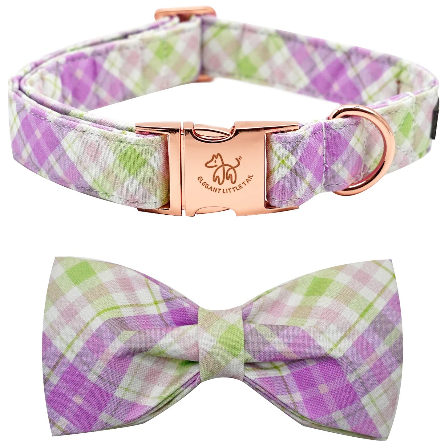 Elegant little tail Dog Collar with Bow, Bowtie Dog Collar, Adjustable Fall Dog Collars for Small Medium Large Dogs