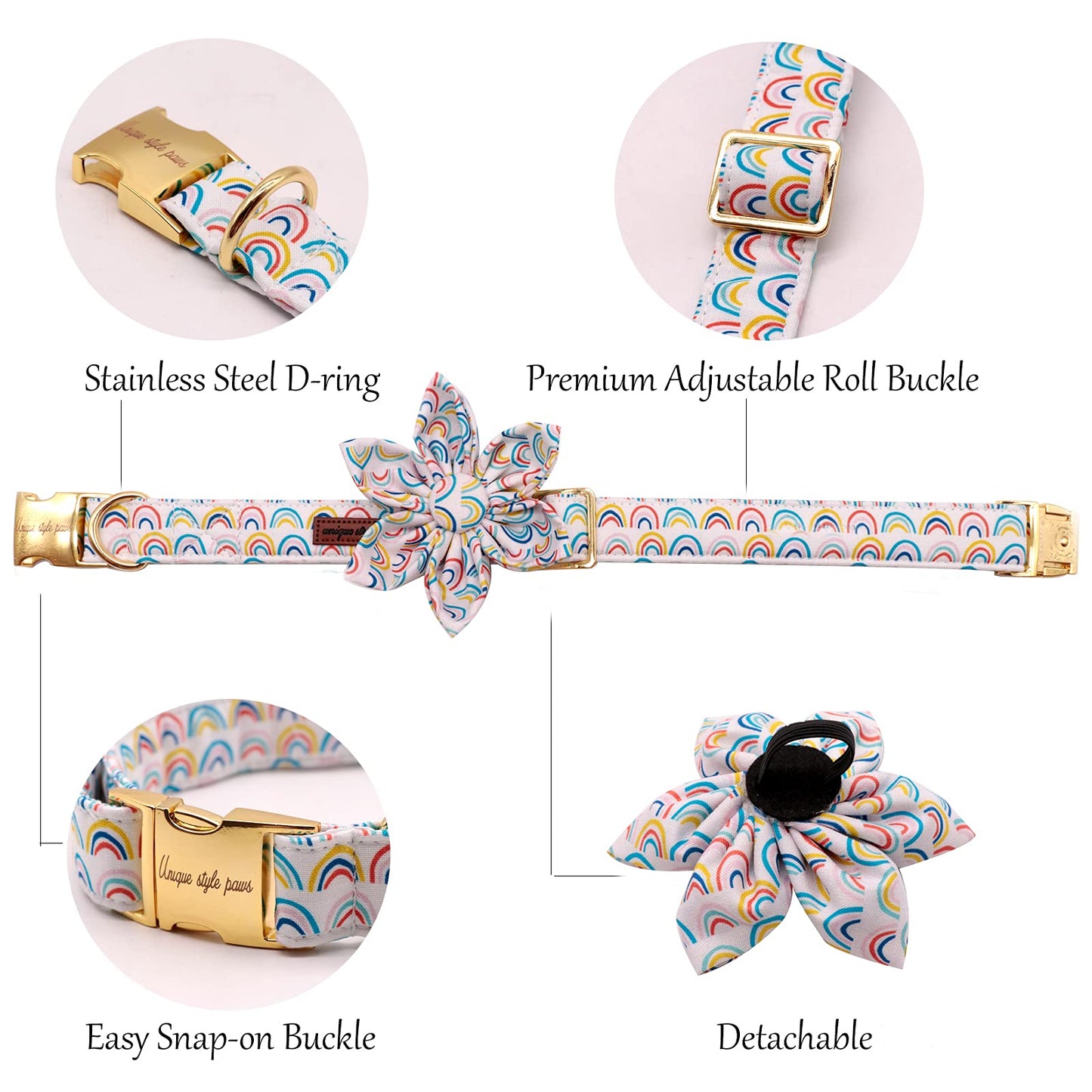 Unique Style Paws Pet Soft &Comfy Bowtie Dog Collar and Cat Collar Pet Gift for Dogs and Cats 6 Size and 7 Patterns