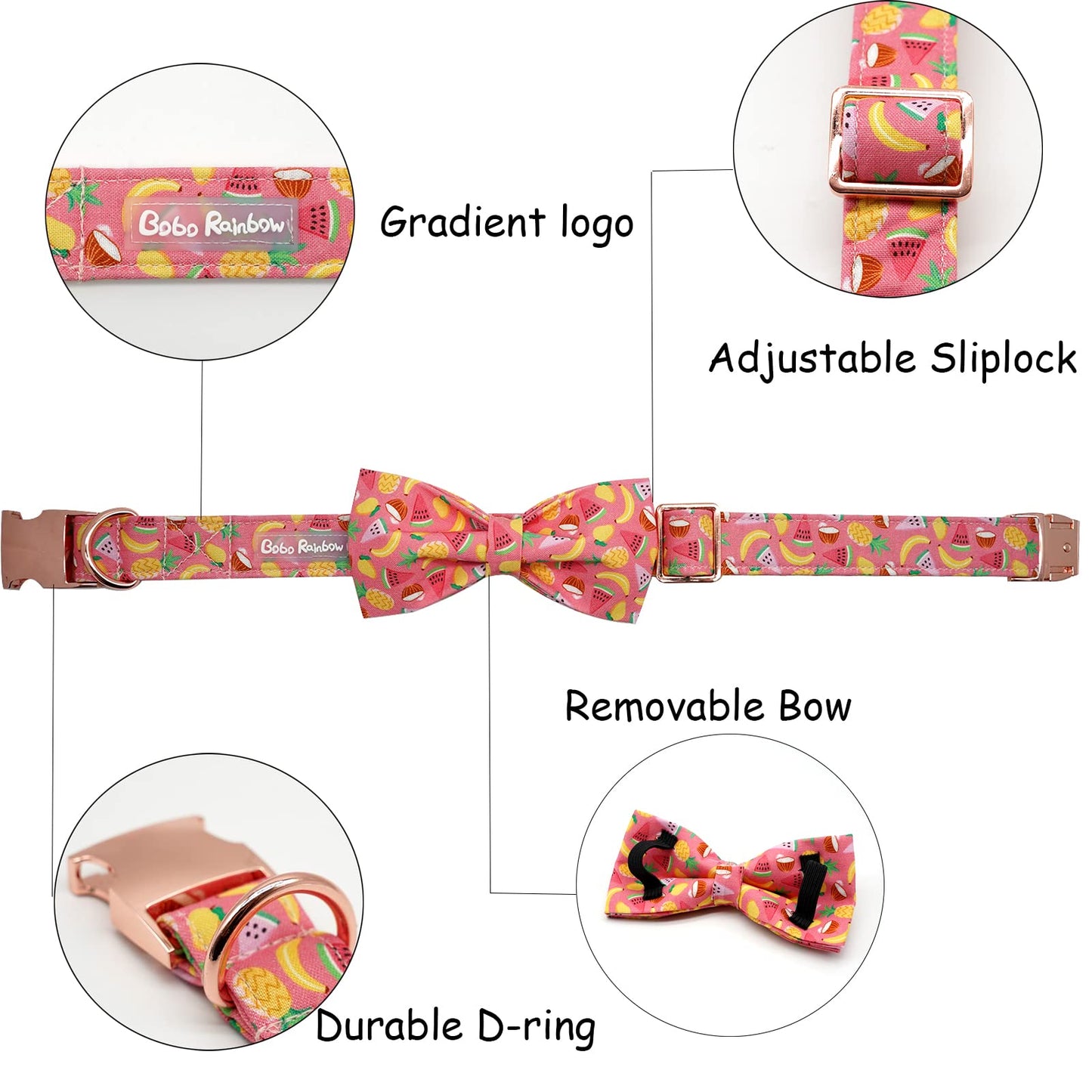 Dog Collar, Shark Print Bowtie Dog Collar Boy Pet Collar Bow Tie Collar for Dogs Soft Durable Adjustable Dog Collars for Small Dogs