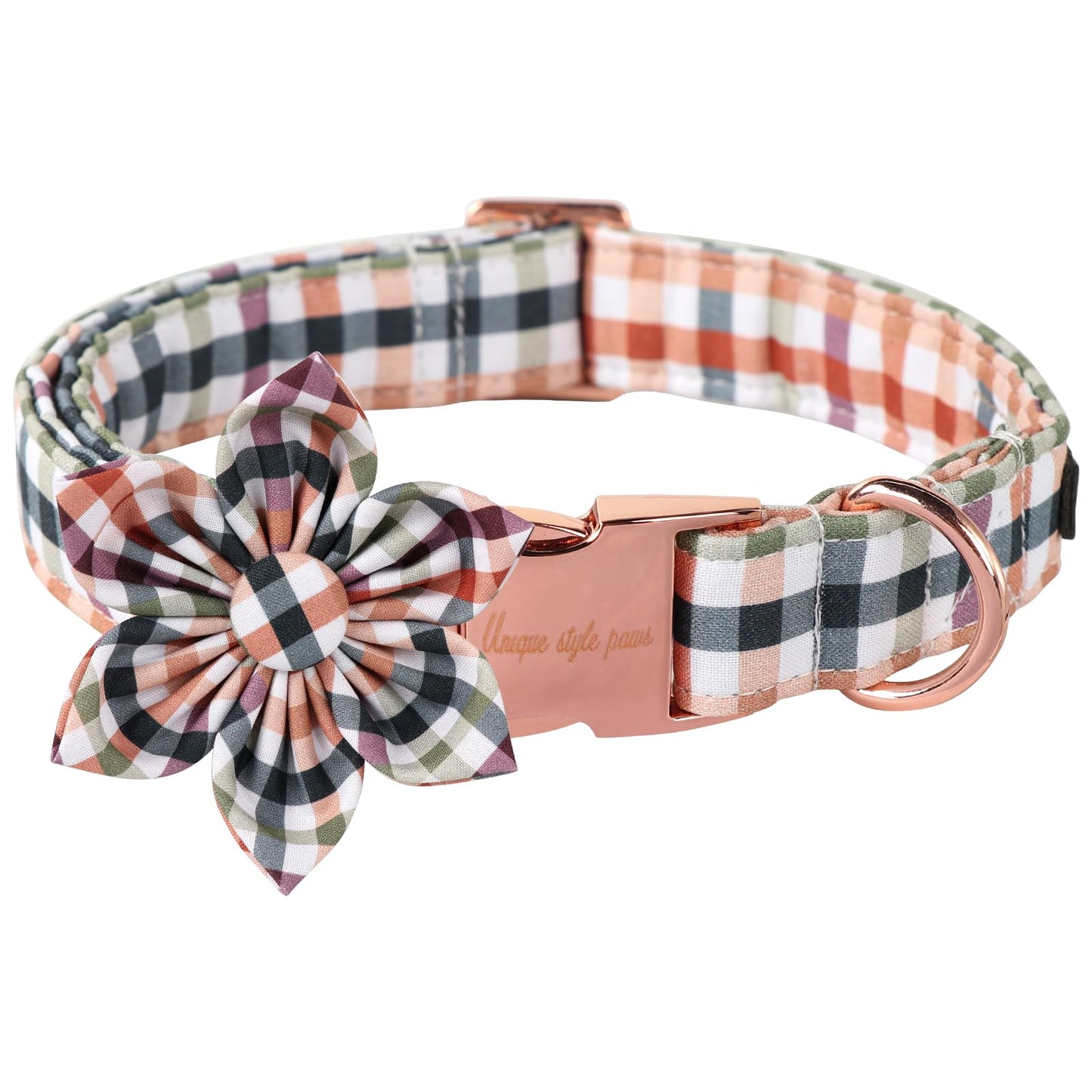 Unique Style Paws Cotton Dog Collar with Bow Halloween Pumpkin Plaid Dog Collar with Bow Tie for Small Medium Large Dogs Pets Gifts