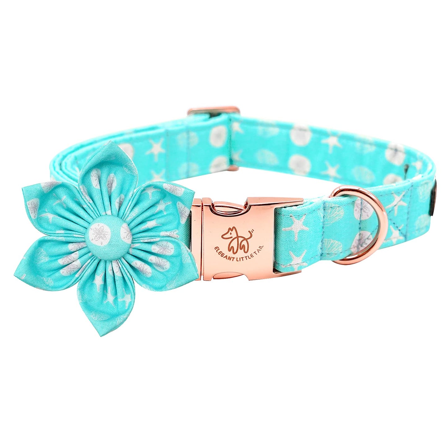 Elegant little tail Sunflower Girl Dog Collar for Female Dogs, Pet Collar Adjustable Dog Collars with Flower Gift for Medium Dogs