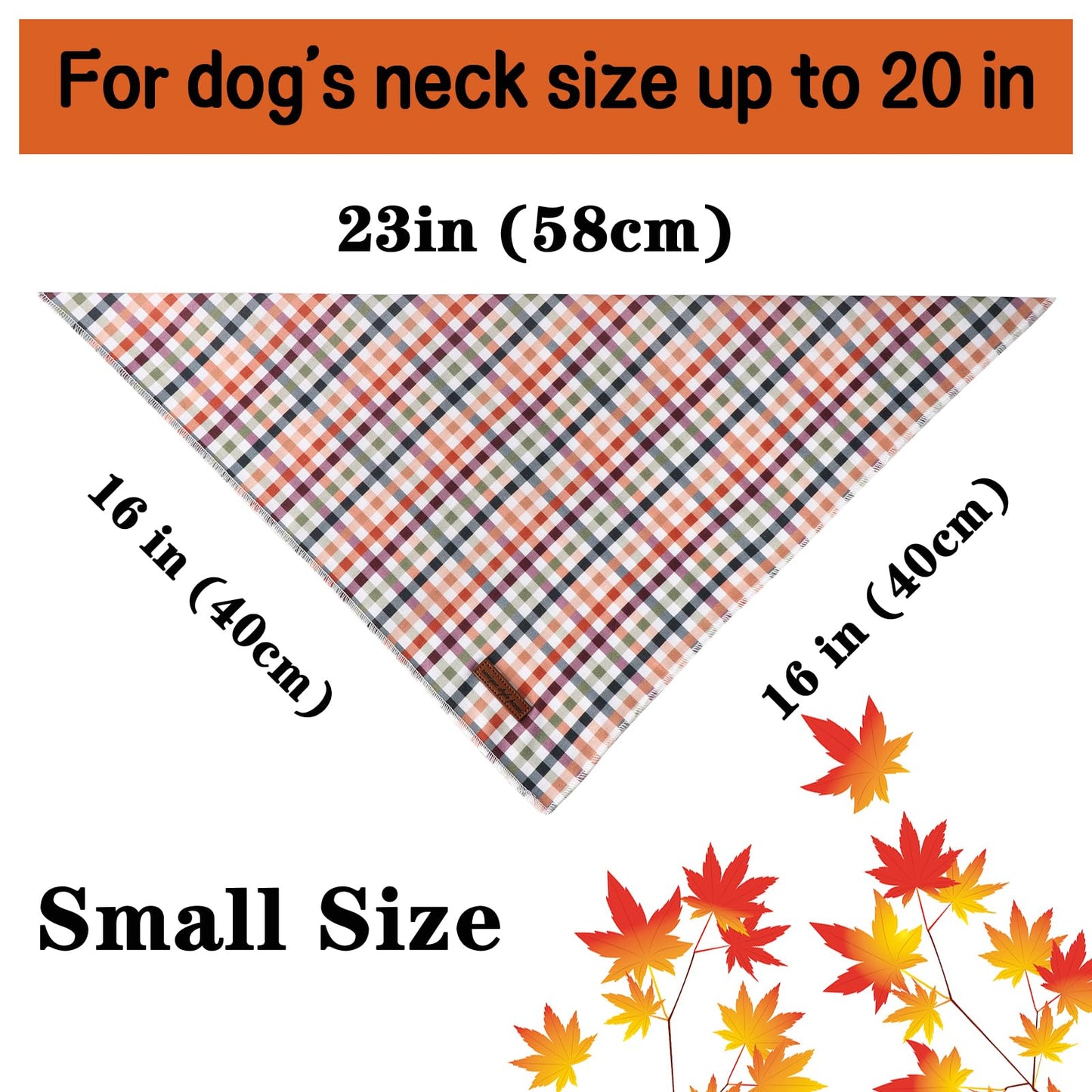 Unique Style Paws Cotton Dog Collar with Bow Halloween Pumpkin Plaid Dog Collar with Bow Tie for Small Medium Large Dogs Pets Gifts