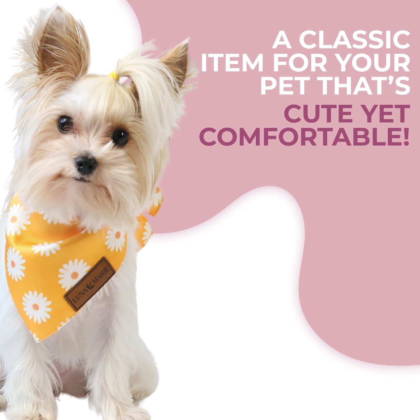 Luxury Pet Birthday Bandanas -Premium & Silky Poly Fabric | 100% Handmade | Custom Shape Dual Layered (Birthday Girl, Medium)