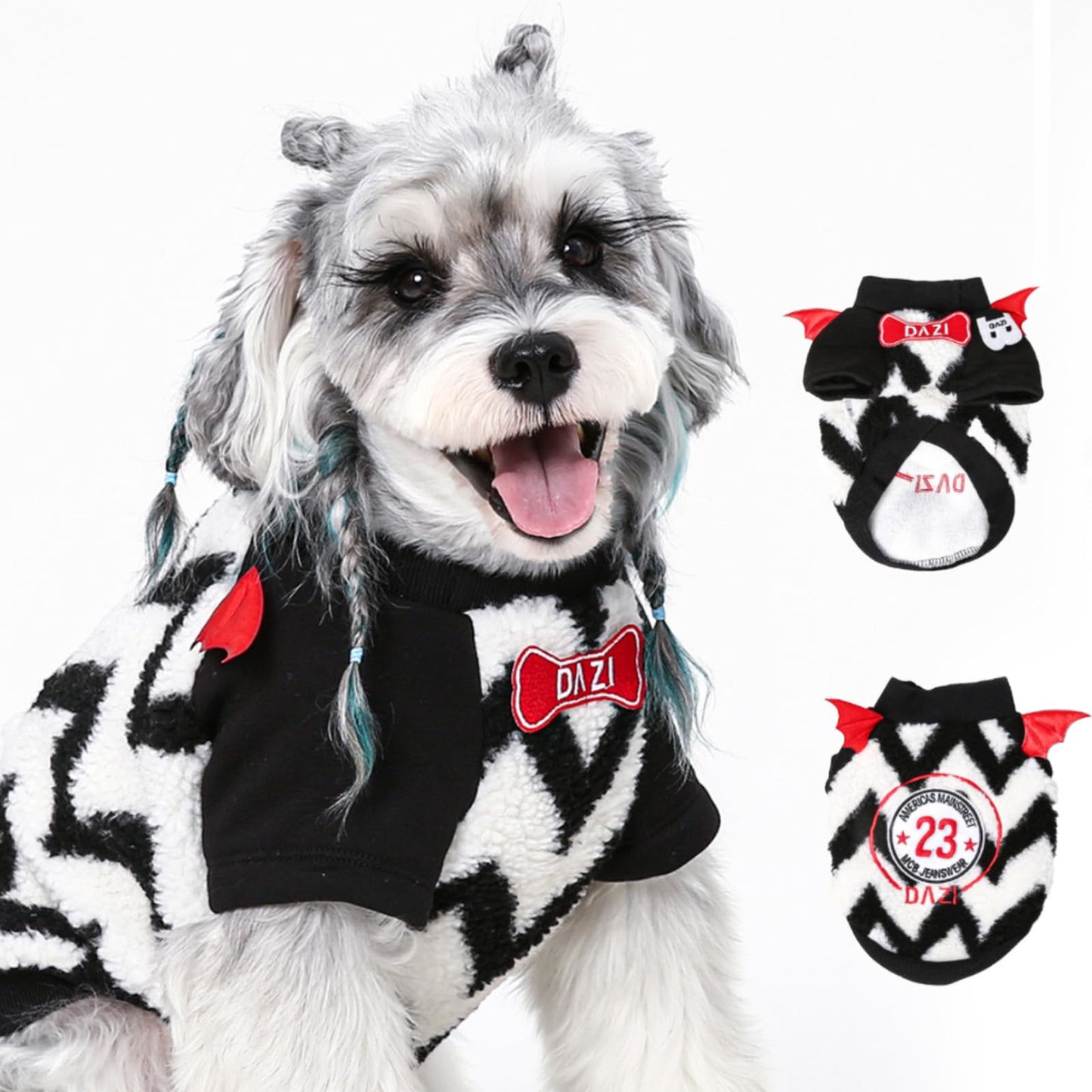 Dog Sweaters for Small Dogs Girl Boy, Dog Halloween Costume，Sherpa Fleece Dog Winter Clothes for Small Dogs Boy Girl