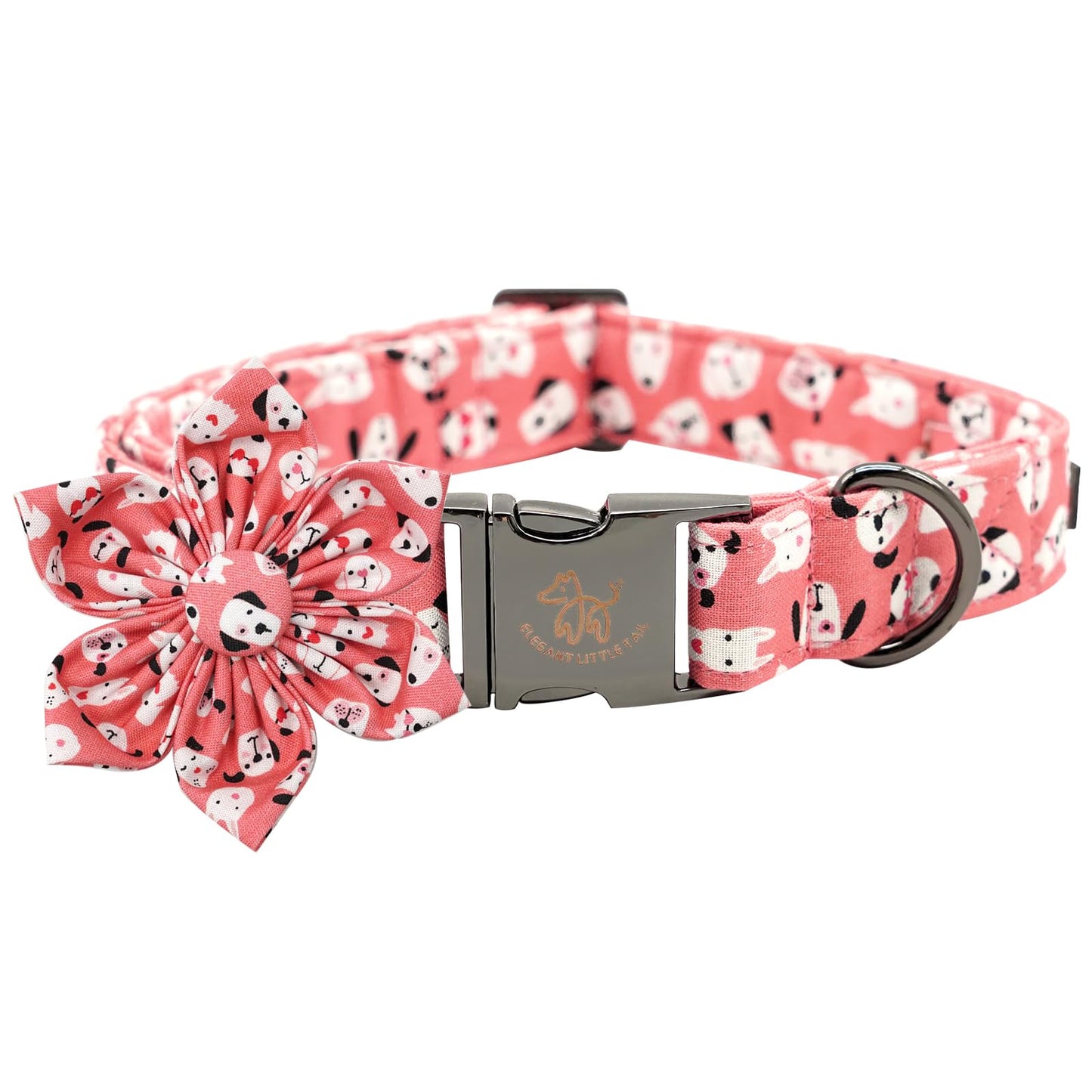 Elegant little tail Sunflower Girl Dog Collar for Female Dogs, Pet Collar Adjustable Dog Collars with Flower Gift for Medium Dogs