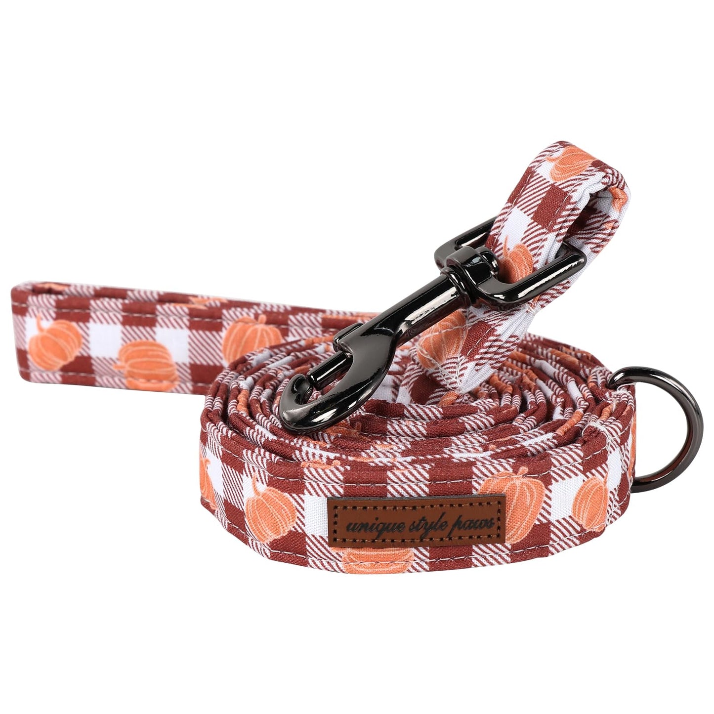 Unique Style Paws Cotton Dog Collar with Bow Halloween Pumpkin Plaid Dog Collar with Bow Tie for Small Medium Large Dogs Pets Gifts