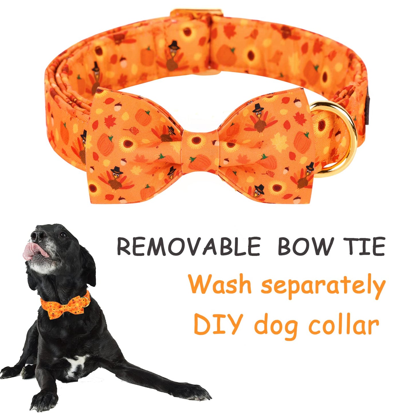 Unique style paws Christmas Dog and Cat Collar with Bow Pet Gift Adjustable Soft and Comfy Bowtie Collars for Small Medium Large Dogs