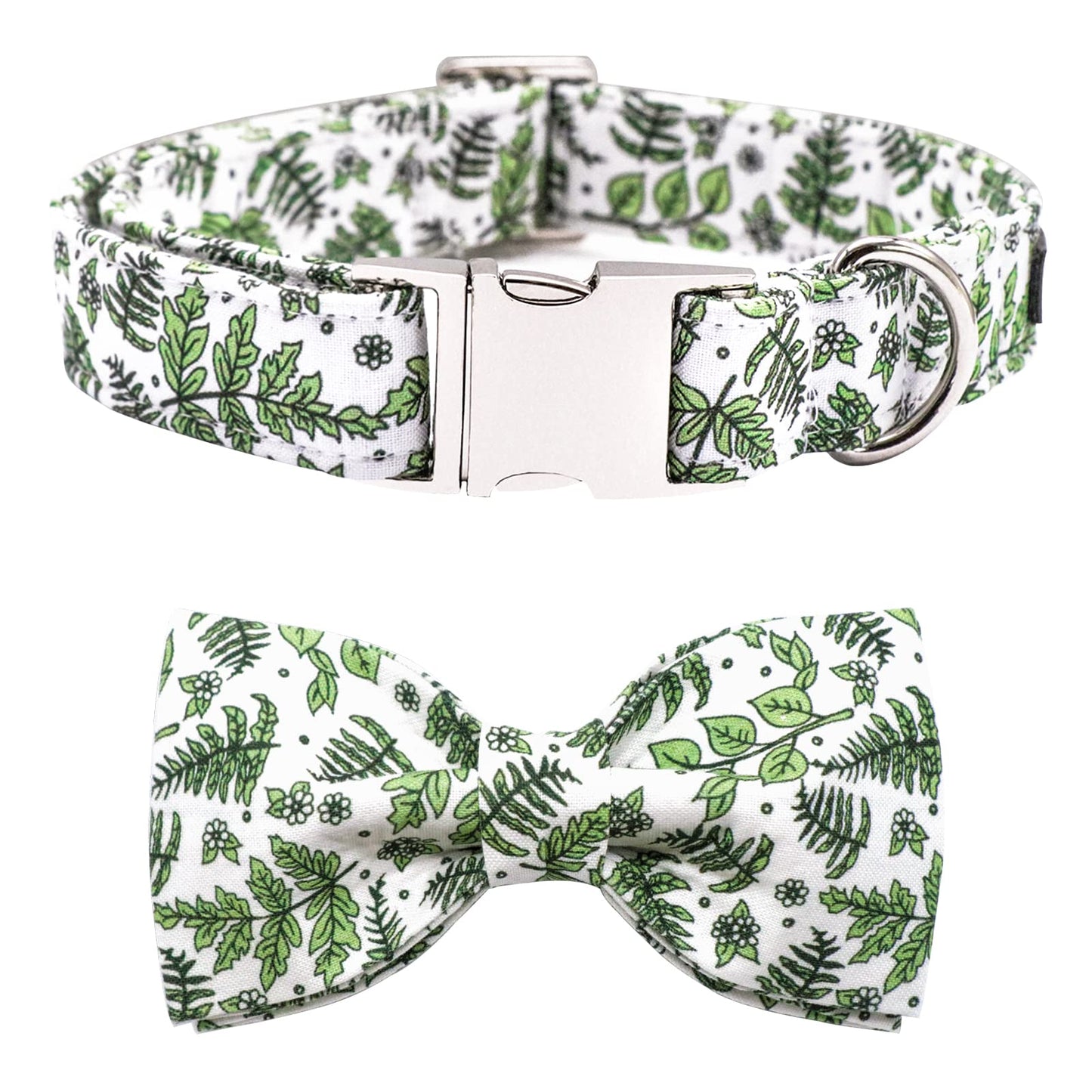 Maca Bates Duck Dog Collar with Bow Bowtie for Dogs Bow Tie Adjustable Breakaway Green Summer Thick Collars Accessories Birthday Gift Colar for XS Small Medium Large XL Boy Girl Male Female Puppy Pet