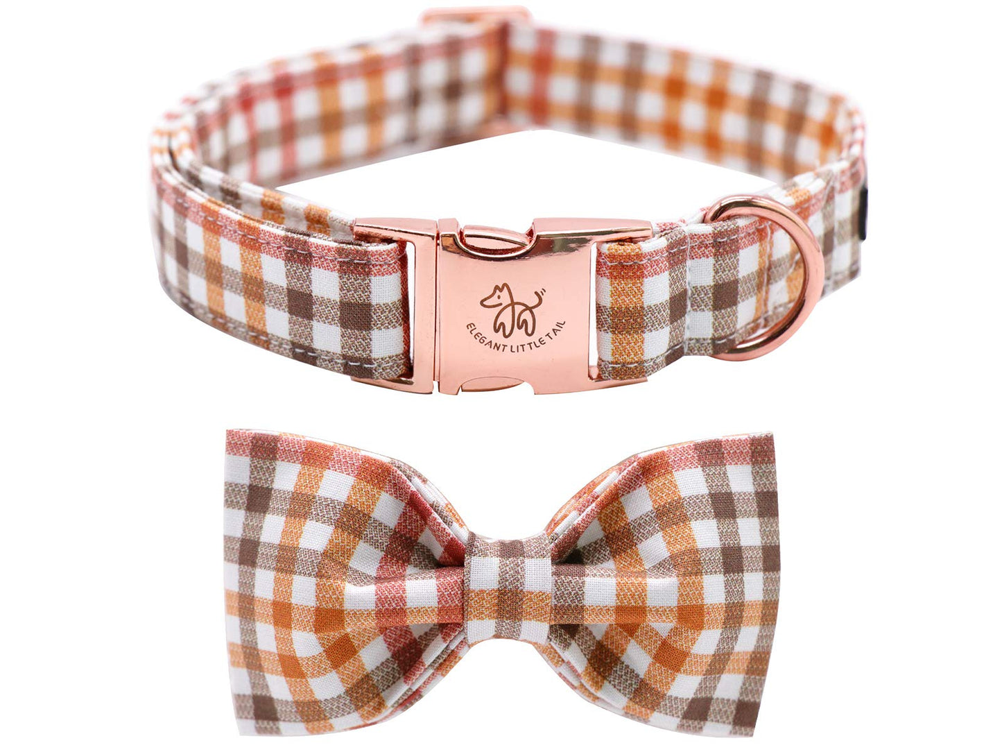 Elegant little tail Vintage Floral Dog Collar with Bow, Comfotable Dog Bowtie, Dog Collar Bow Adjustable Dog Collars for Small Medium Large Dogs