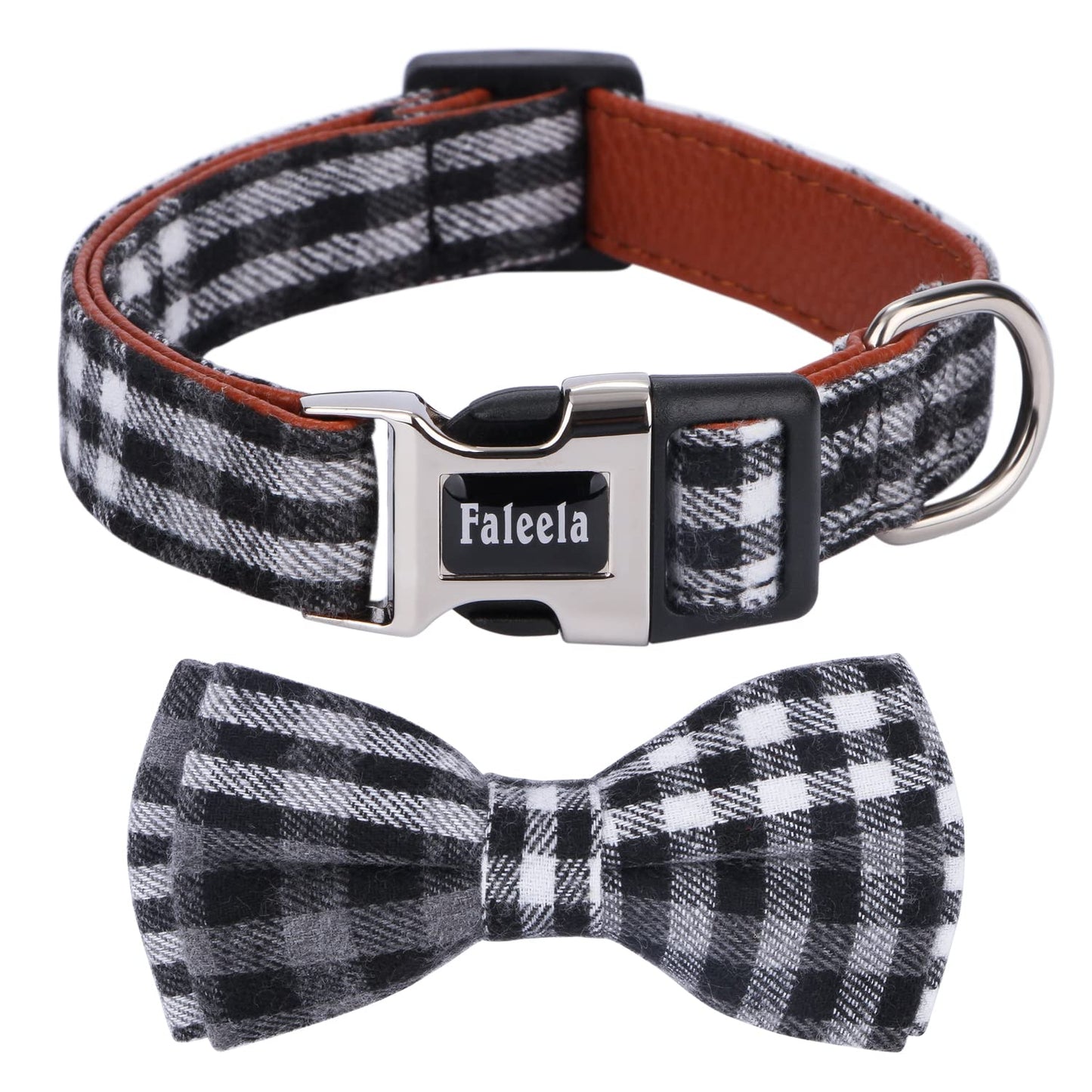 Faleela Soft &Comfy Bowtie Dog Collar,Detachable and Adjustable Bow Tie Collar,for Small Medium Large Pet (S, Blue)