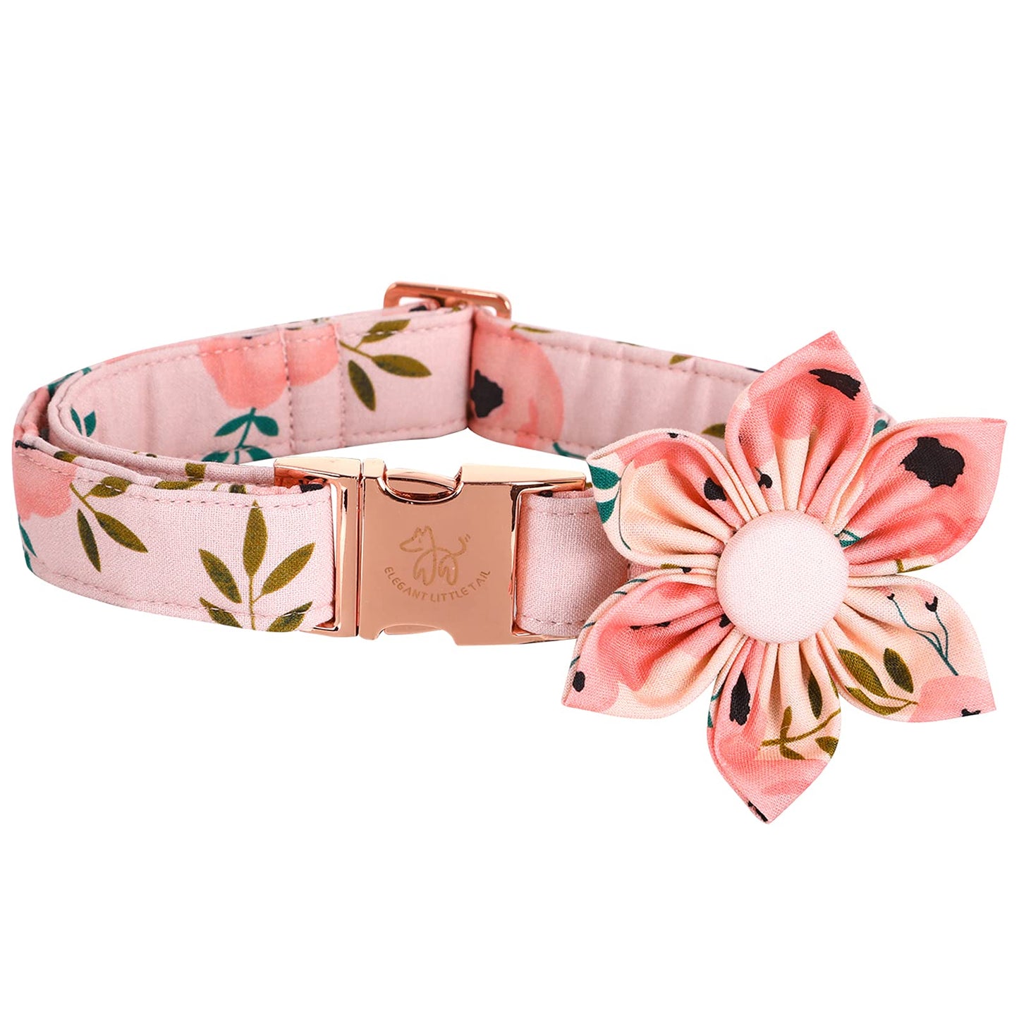 Elegant little tail Sunflower Girl Dog Collar for Female Dogs, Pet Collar Adjustable Dog Collars with Flower Gift for Medium Dogs