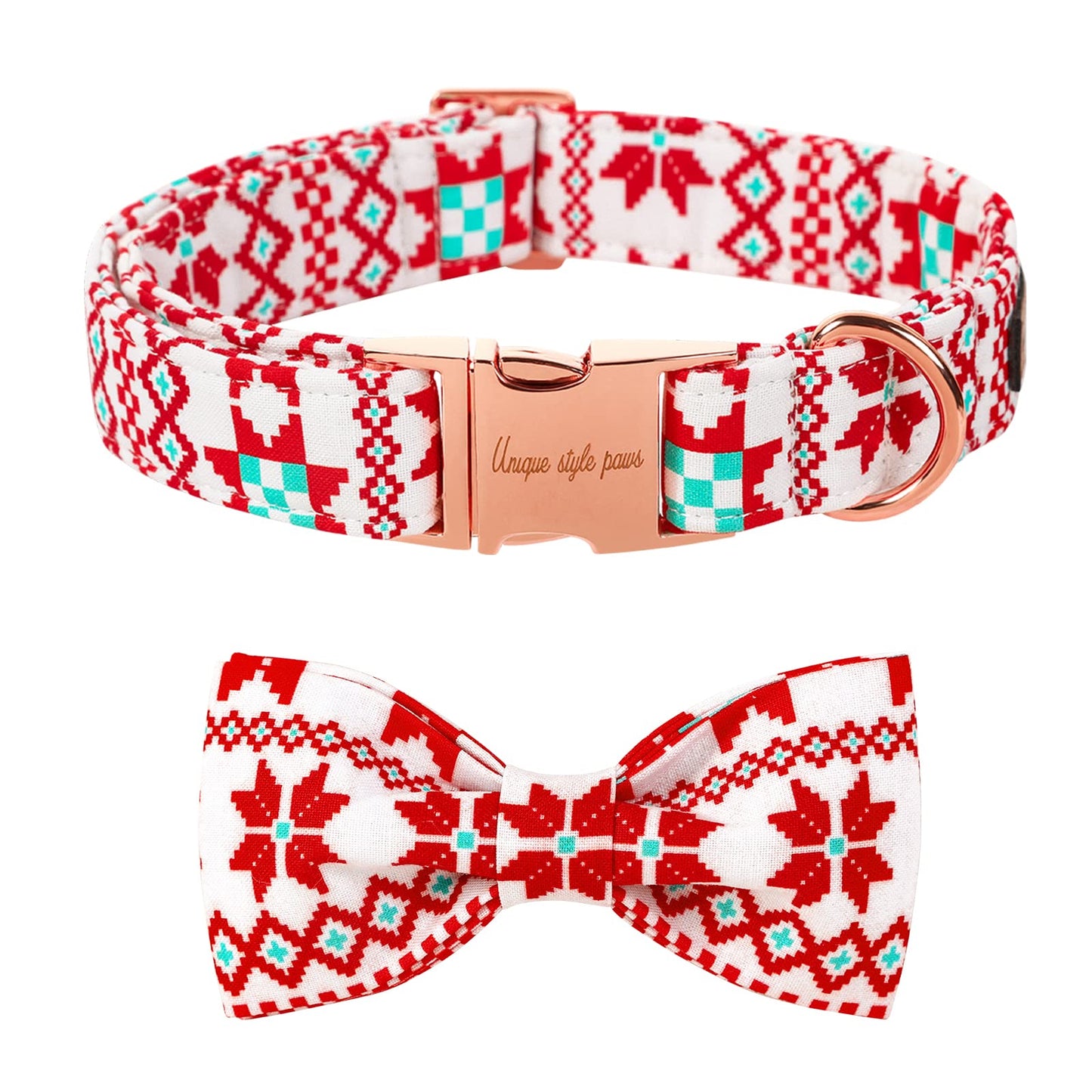 Unique Style Paws Pet Soft &Comfy Bowtie Dog Collar and Cat Collar Pet Gift for Dogs and Cats 6 Size and 7 Patterns