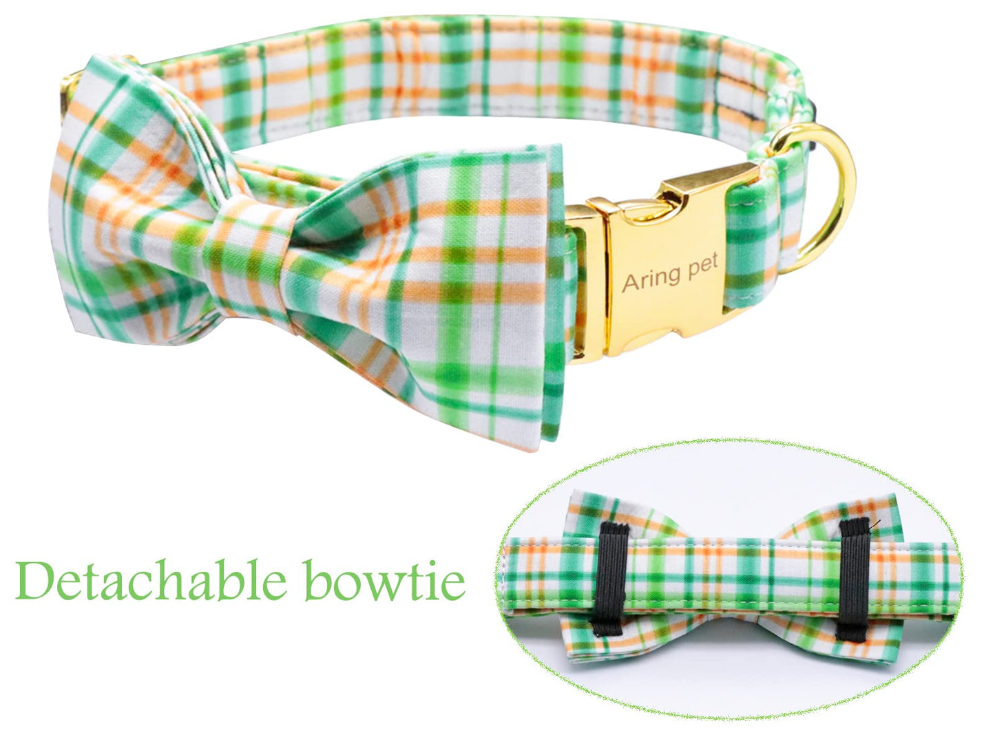 ARING PET Bowtie Dog Collar, Dog Collar with Bow, Adjustable Dog Collars for Small Medium Large Dogs.