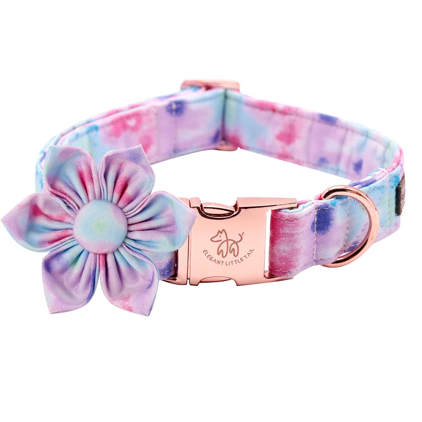 Elegant little tail Sunflower Girl Dog Collar for Female Dogs, Pet Collar Adjustable Dog Collars with Flower Gift for Medium Dogs